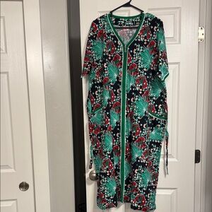 Sean Collection Floral Dress - Green and Red